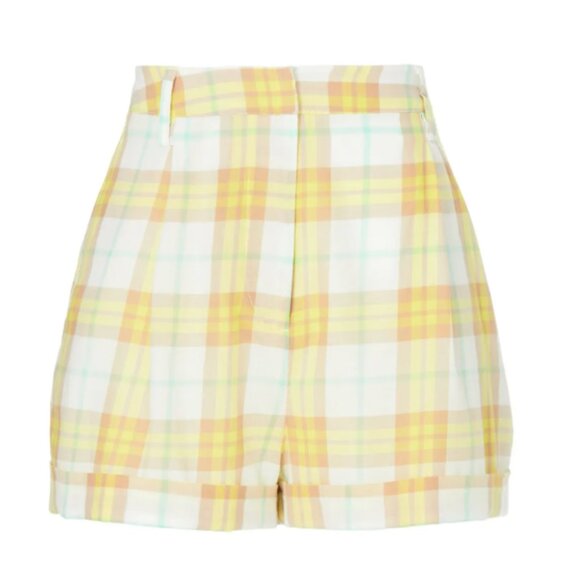 Size 4 - RAG & BONE - Yellow Gold Plaid Shorts Rent the Runway RTR $195 msrp - Picture 9 of 11